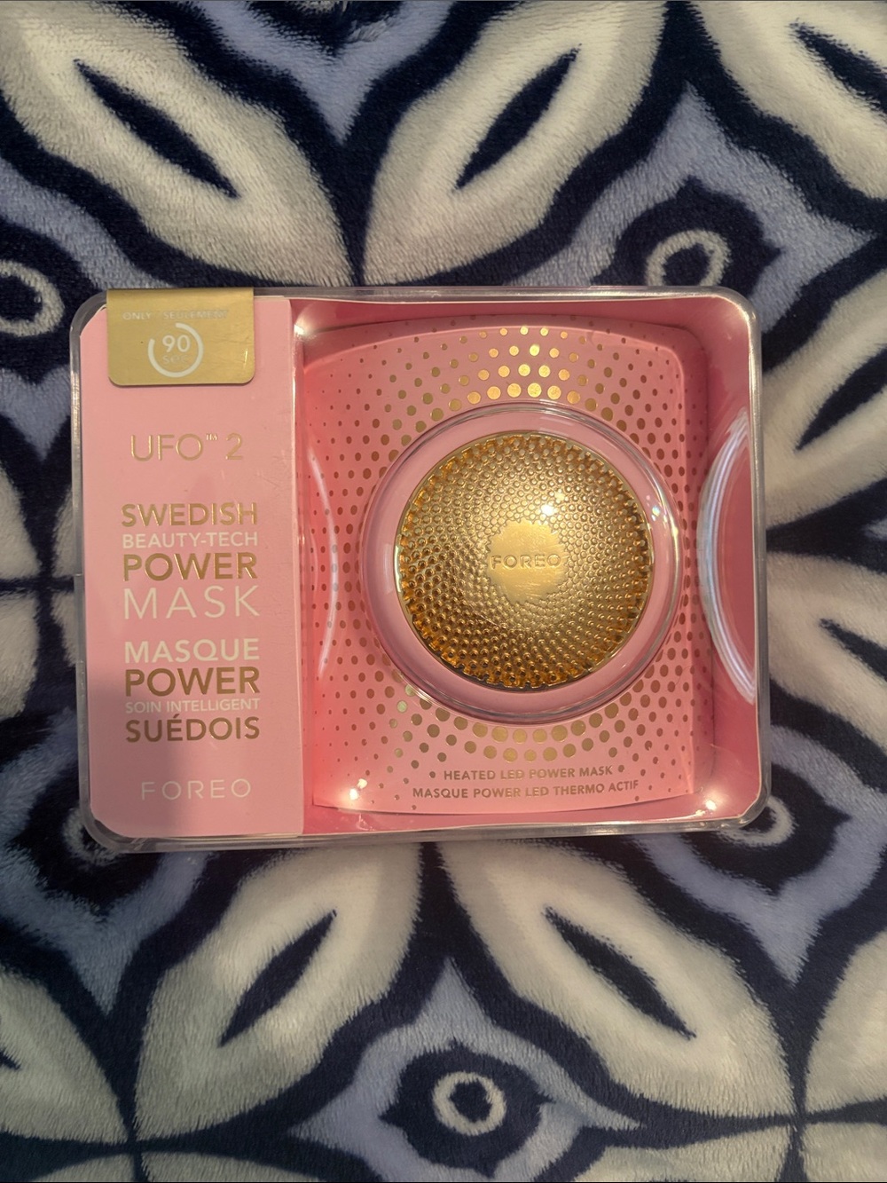 FOREO UFO 2 Pink and Gold Heated LED Power Mask Device